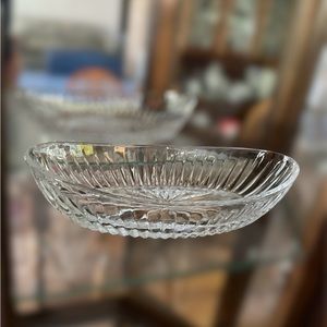 Princess House 10" Oval Bowl Crystal Blown Glass Royal Highlights Pattern